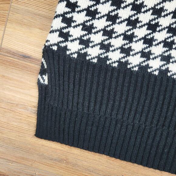 OVERSIZED HOUNDSTOOTH SWEATER VEST DARK ACADEMIA PREPPY BUSINESSWEAR - Picture 5 of 5